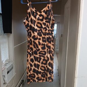 Leopard Print Sleeveless Dress